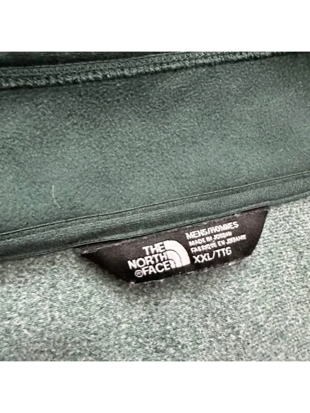 The North Face Mens Full Zip Fleece Jacket Green Teal Pocket Athletic (XL)